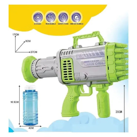 Sam Toys - B /O One Key Bubble Gun With Light(45 Holes) - Marah Kids