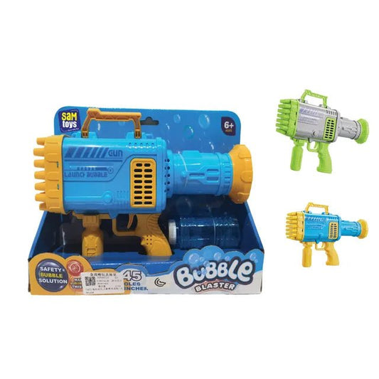 Sam Toys - B /O One Key Bubble Gun With Light(45 Holes) - Marah Kids