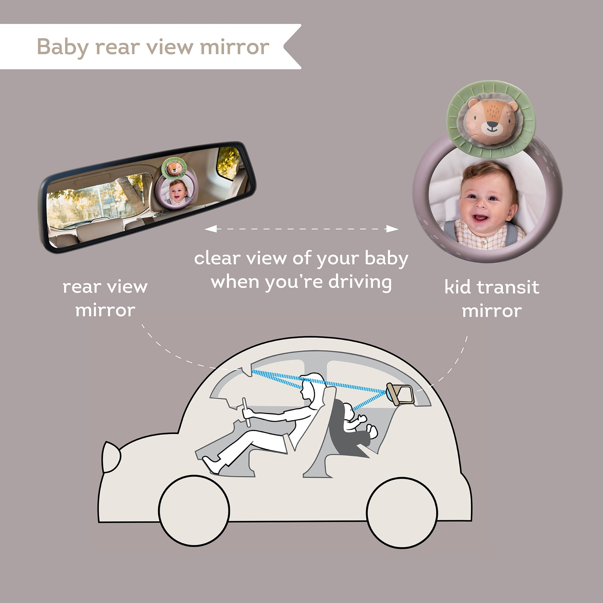 Taf Toys - Savannah Car Mirror - Marah Kids
