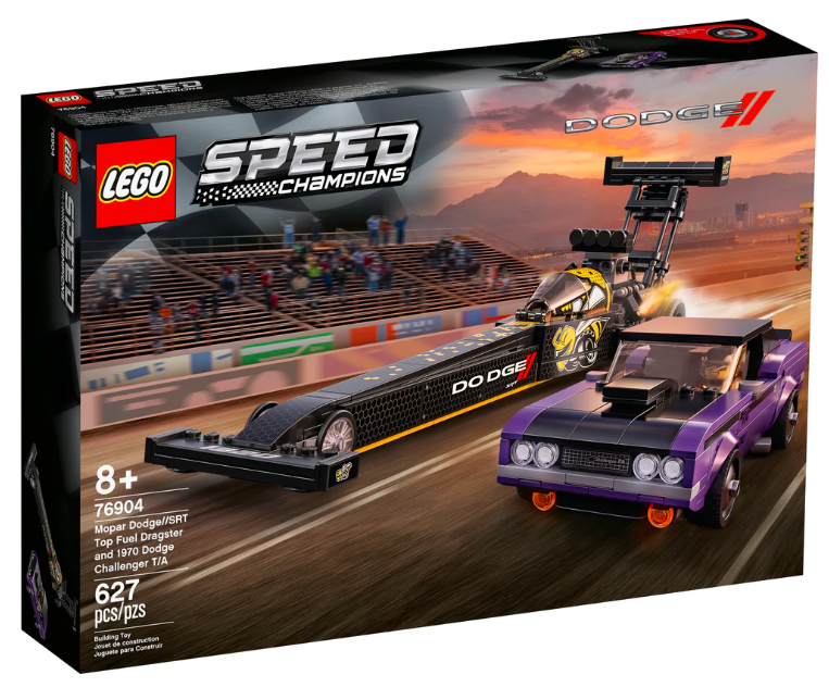 Lego Mopar Dodge//SRT Top Fuel Dragster and 1970 Dodge Challenger T/A