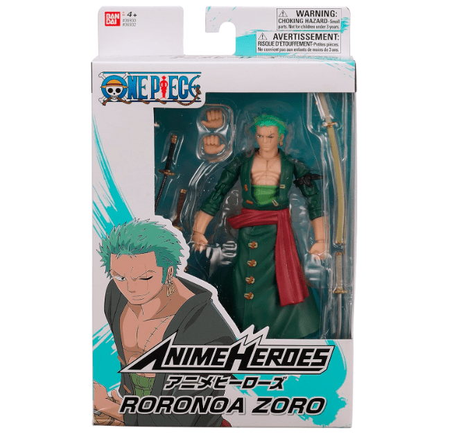 Bandai One Piece Anime Heroes 6.5 Inches Roronoa Zoro - Marah Kids