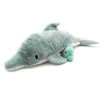 Ptipotos Dolphin Mom & Baby Plush Set – Soft Stuffed Ocean Animal Toy Mint - Marah Kids
