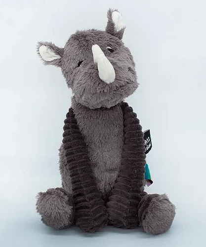 Grosbisou the Rhino – Plush Animal Toy – Grey - Marah Kids