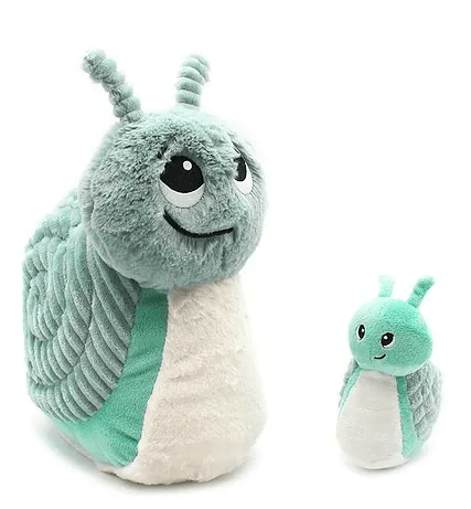 Speedou the Snail – Mom & Baby Plush Set – Mint - Marah Kids