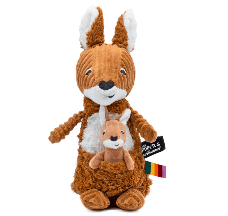 Allezou the Kangaroo – Mom & Baby Plush Set – Brown Sugar - Marah Kids