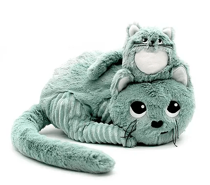 Miaou the Cat – Mom & Baby Plush Set – Mint - Marah Kids