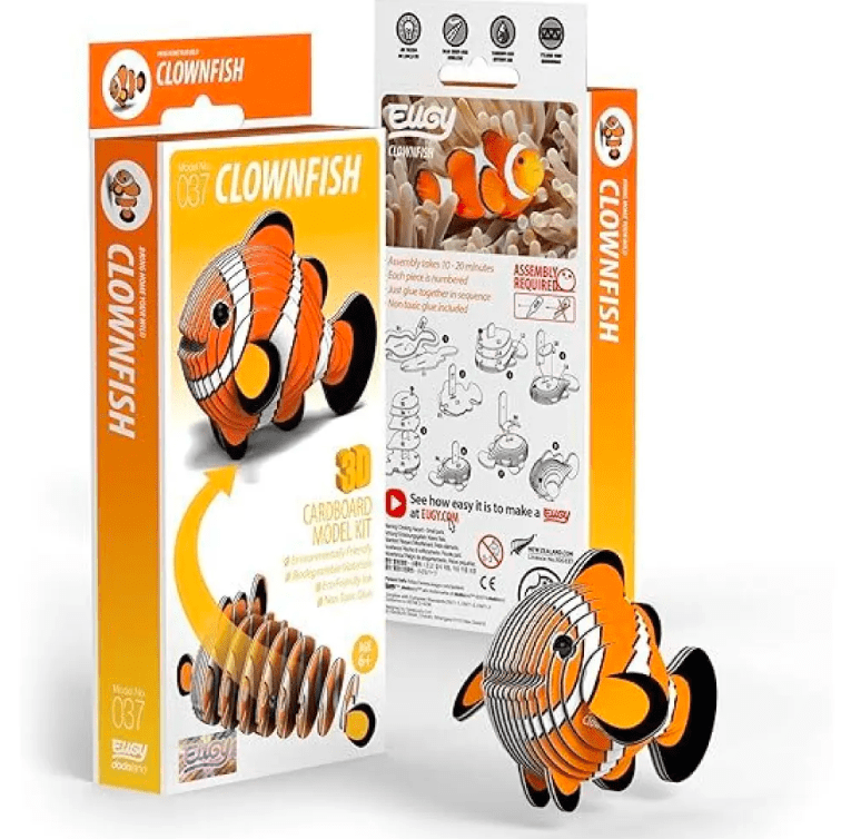 Eugy Clown Fish 3D Puzzle Colorful Diy Underwater Friend - Marah Kids