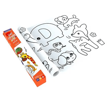 Giant Colouring Scroll – Animals | Jumbo Roll - Out Art for Creative Kids - Marah Kids