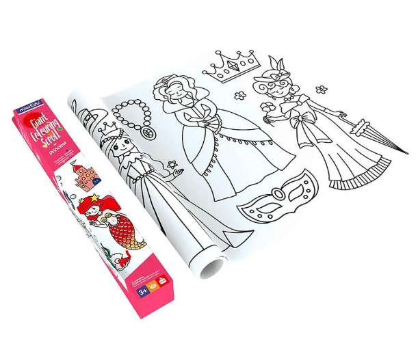 Giant Colouring Scroll – Princess | Fantasy - Themed Giant Colouring Sheet - Marah Kids