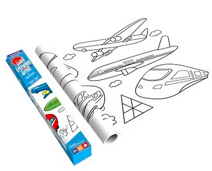Giant Colouring Scroll – Vehicles | Roll - Out Colouring Fun with Planes, Trains & Cars - Marah Kids