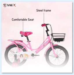 VAUX Eva 16" Girls Bike - Light Pink - Marah Kids