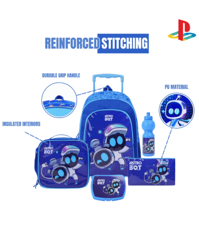 SONY PLAYSTATION ASTROS PLAYROOM 5IN1 TROLLEY BOX SET 18" - Marah Kids