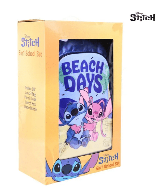 DISNEY STITCH FLOATING STITCH 5IN1 TROLLEY BOX SET 18" - Marah Kids