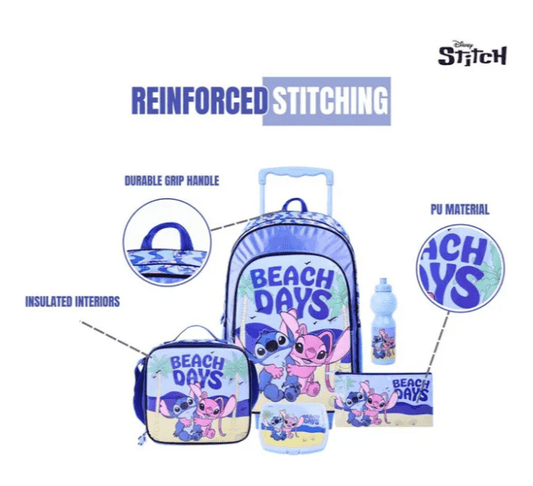 DISNEY STITCH FLOATING STITCH 5IN1 TROLLEY BOX SET 18" - Marah Kids