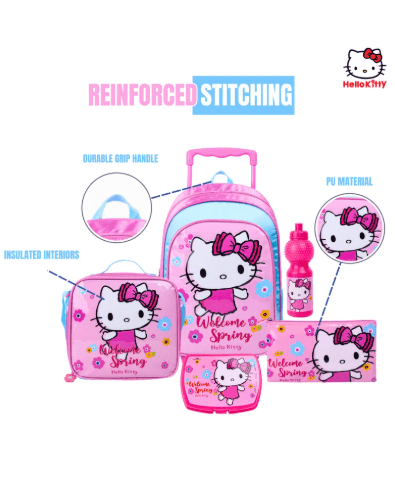 SANRIO HELLO KITTY WELCOM SPRING 5IN1 TROLLEY BOX SET 16 - Marah Kids