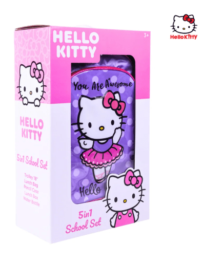 SANRIO HELLO KITTY YOU ARE AWESOME 5IN1 TROLLEY BOX SET 18" - Marah Kids