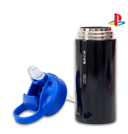 Sony Playstation Controllers Plastic water bottle with strap 400ml - Marah Kids