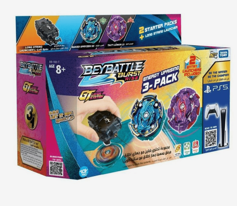 BeyBattle Burst - Beyblade Bbattle Energy Uprising 3Pk S5 - Marah Kids