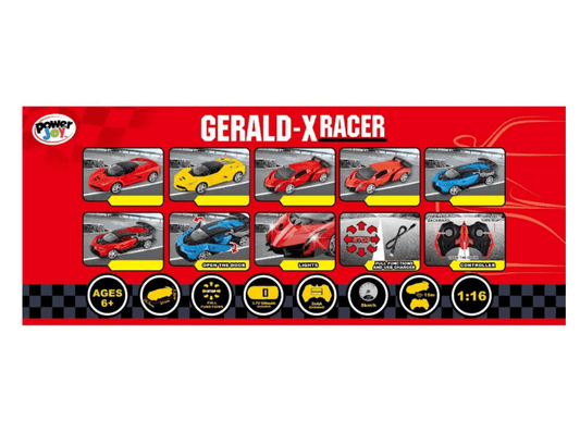 Power Joy RC Gerald - X Racer 1/16, Battery Opertaed, Assorted 1 Piece - Marah Kids