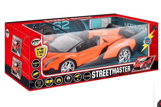 Power Joy RC Street Master with Light 1/16, Battery Opertaed, Assorted 1 Piece - Marah Kids