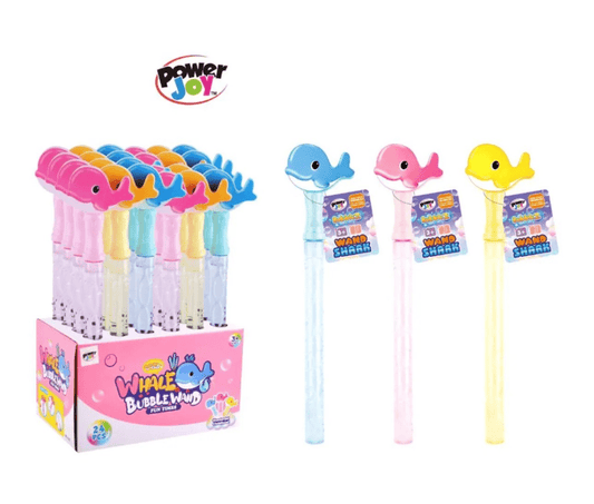 Power Joy Bubble Wand Whale 39cm, Assorted - 1 Piece - Marah Kids