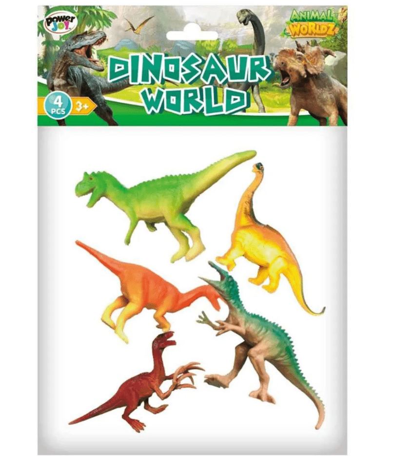 Power Joy Animal Worldz Dinosaur 6inches 4pieces - Marah Kids