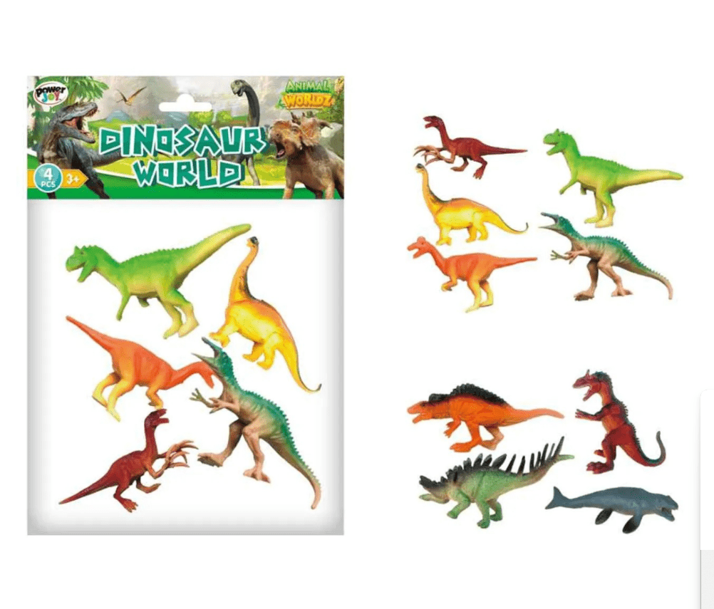 Power Joy Animal Worldz Dinosaur 6inches 4pieces - Marah Kids