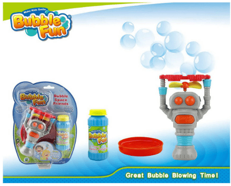 Power Joy Bubble Mini Robot Battery Operated 2ounces - Marah Kids