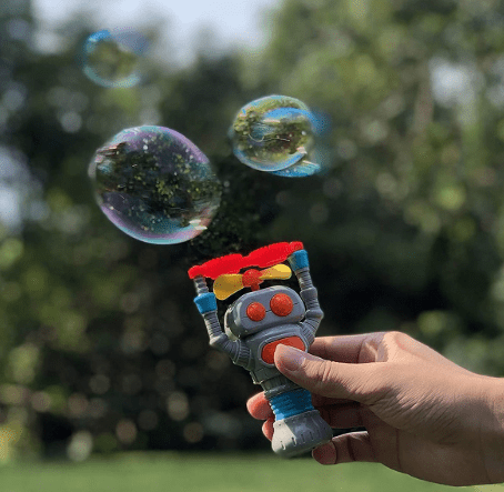 Power Joy Bubble Mini Robot Battery Operated 2ounces - Marah Kids