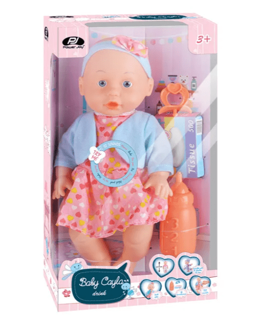 Power Joy Baby Cayla 31cm Drink Set, Battery Operated - Marah Kids