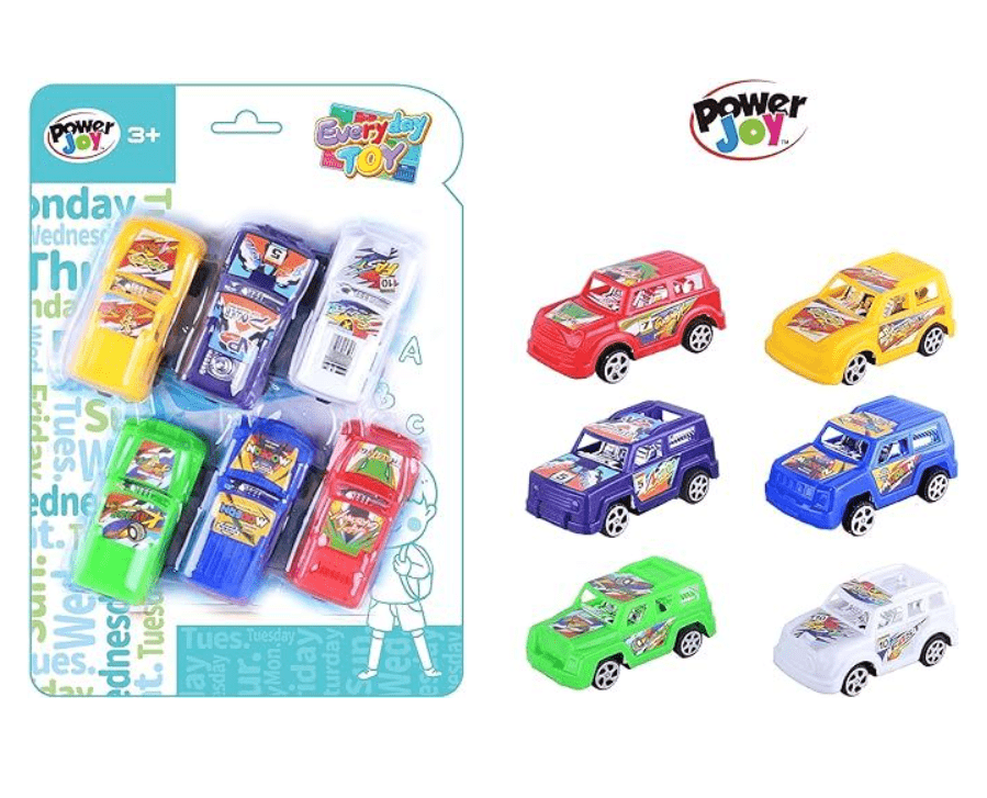 Power Joy Everyday Toy Pull Back Racing Car 6pieces - Marah Kids