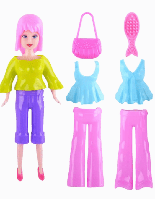 Power Joy Everyday Toy Fashion Doll Snap On 7pieces - Marah Kids