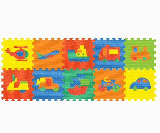 Power Joy Puzzle Mat Vehicle 30X30cm 10pieces - Marah Kids
