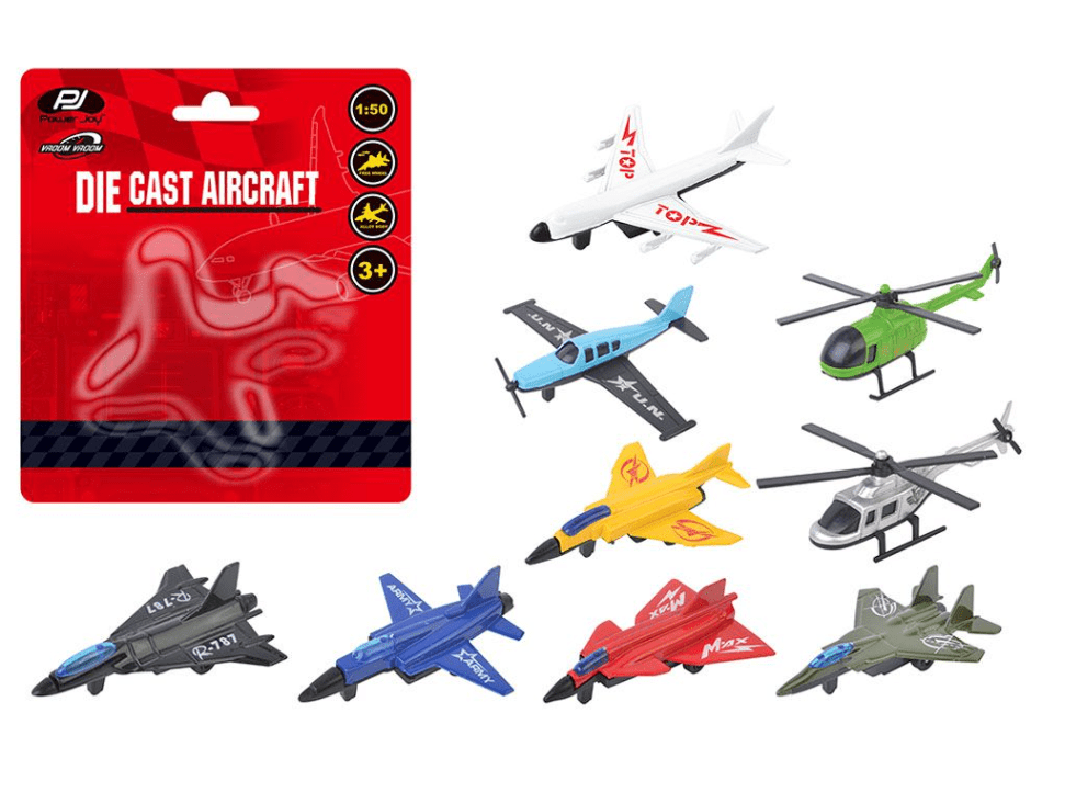 Power Joy Vroom Vroom Diecast Aircraft, Assortment - Marah Kids