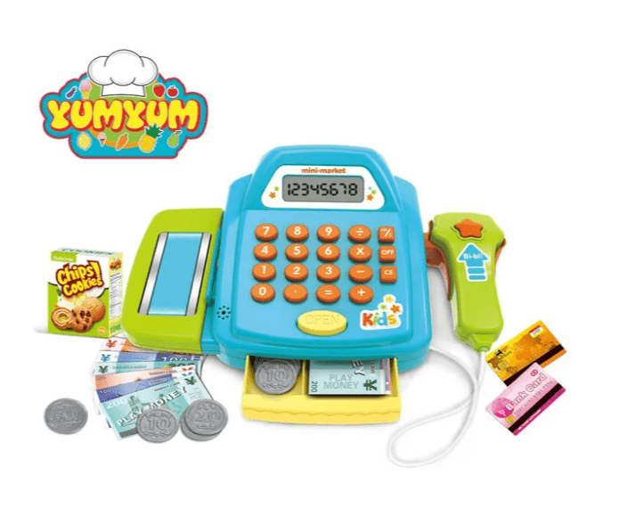 Power Joy Yumyum Cash Register Mini Market Battery Operated - Marah Kids