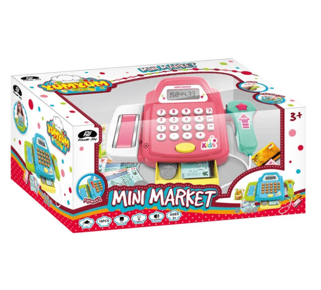 Power Joy Yumyum Cash Register Mini Market Battery Operated - Marah Kids
