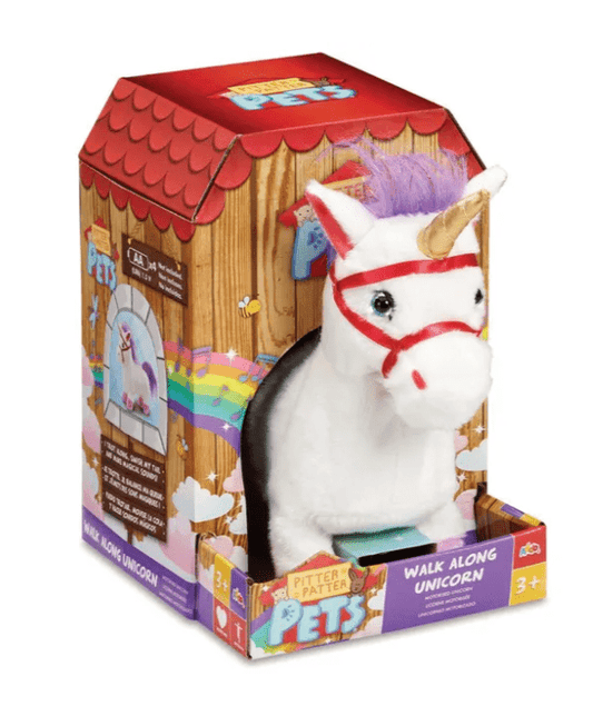 ADDO - Pitter Patter Pets Walk Along Unicorns Version 2 Interactive Plush Toy - Marah Kids
