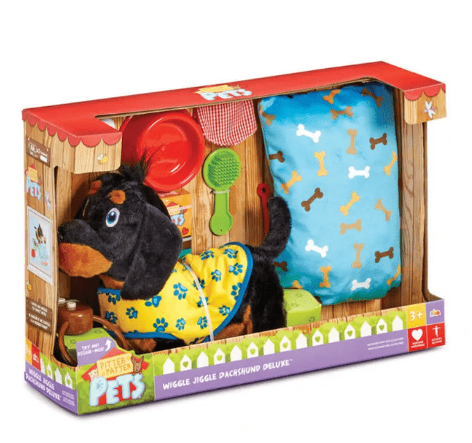 ADDO - Pitter Patter Wiggle Jiggle Dachshund Deluxe Interactive Soft Toy - Marah Kids