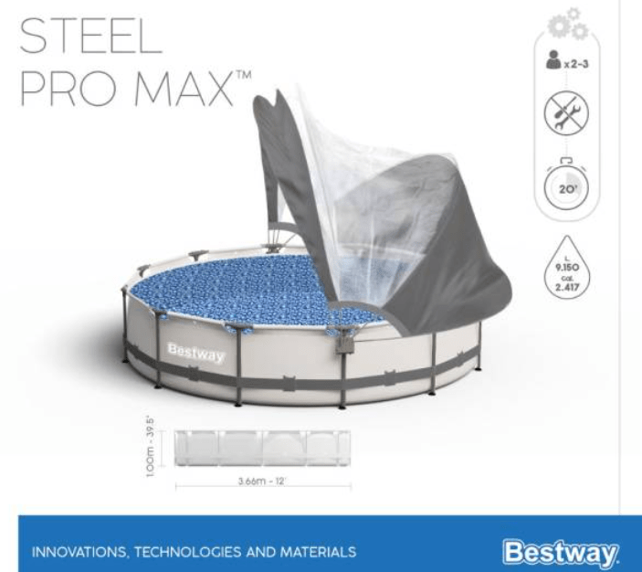 BESTWAY Steel Pro Pool 366X100Cm - Marah Kids