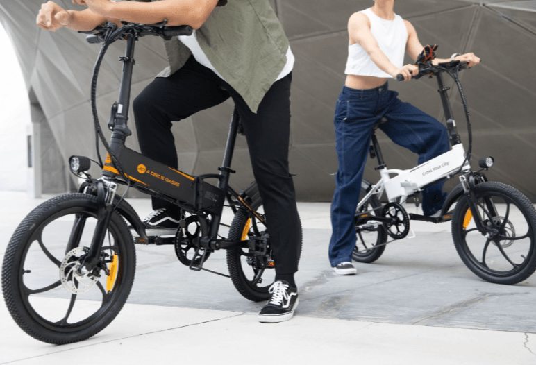 ADO A20 Folding Electric Bike“ 250W Motor, 25km/h Speed, 20" Wheels “ Lightweight Urban E - Bike (Black) - Marah Kids
