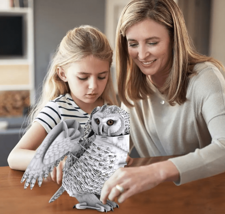 Ngeo 3D Puzzle Snowy Owl 62Pcs - Marah Kids