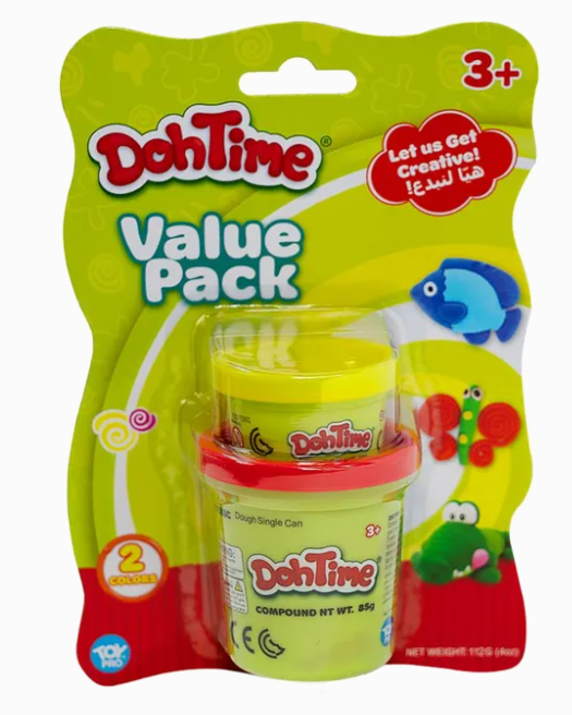 Dohtime Value Pack 1Oz & 3Oz Dough Can