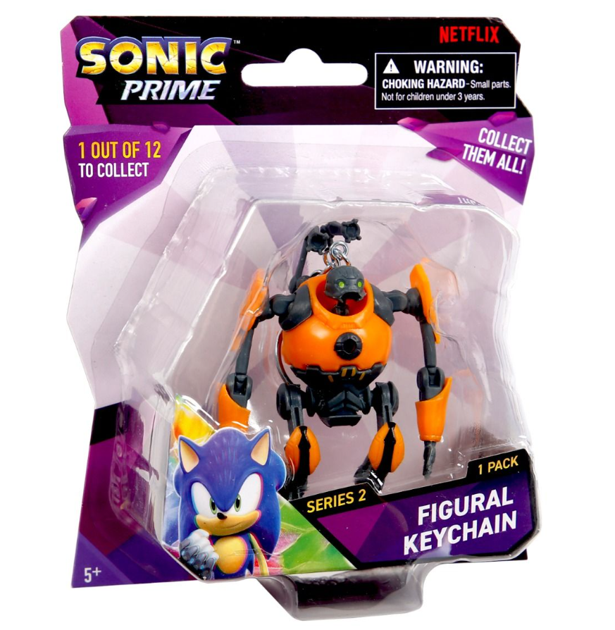 Sonic Figure Key Chain Blister Pack 2.5-Inches 10Asst