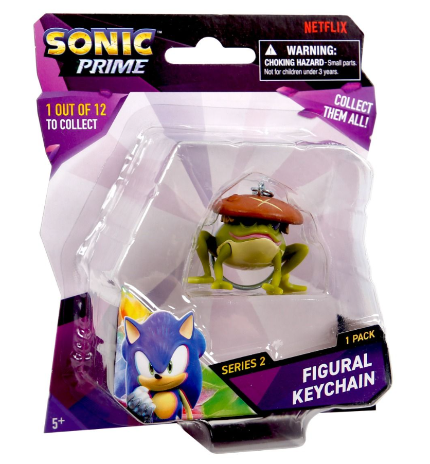 Sonic Figure Key Chain Blister Pack 2.5-Inches 10Asst