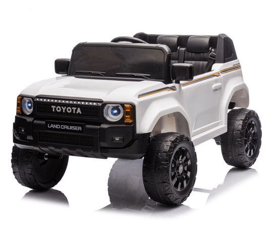 Toyota Prado Children Ride On Car with Remote Control - White 12V - Marah Kids