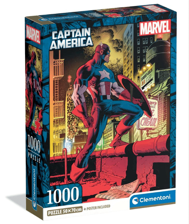 Clementoni Puzzle HQC Marvel Captain America+Poster 1000 - pieces - Marah Kids