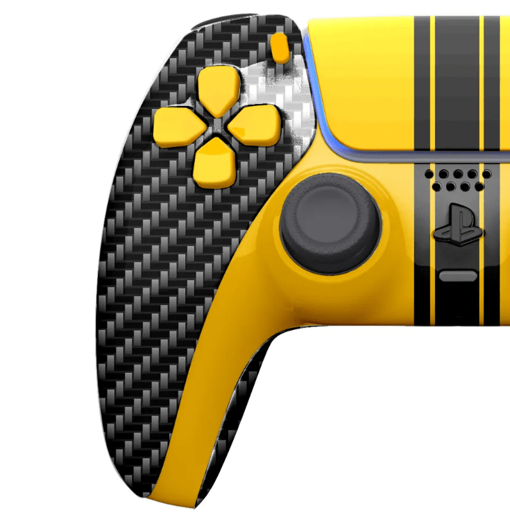 Merlin Craft Customized Sony Dual Sense Gaming Controller For Ps5 & Ps5 Slim - Carbon Fiber - Marah Kids
