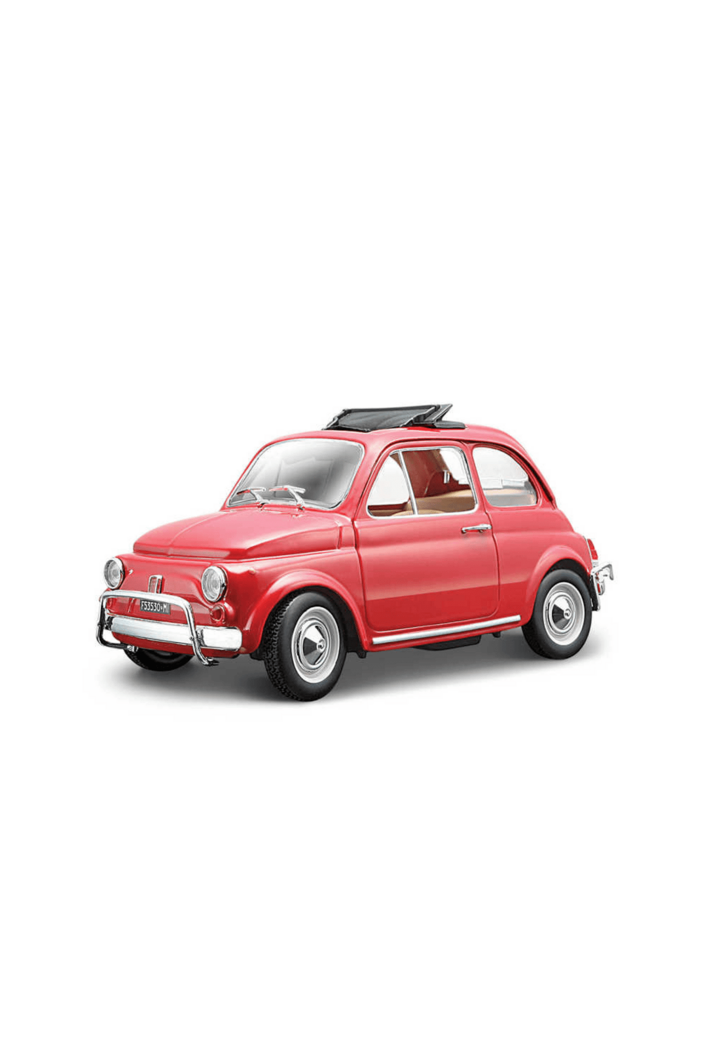 Bburago 1968 Fiat 500L 1:24 Scale Diecast Model Car - Marah Kids