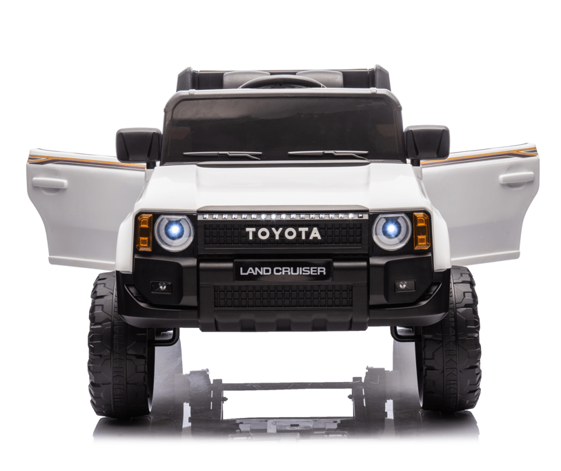 Toyota Prado Children Ride On Car with Remote Control - White 12V
