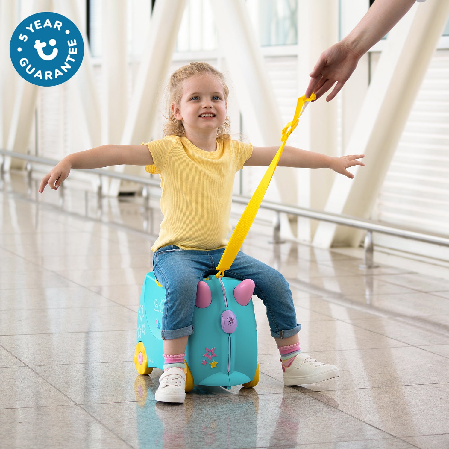Trunki Ride - On Suitcase - Una Unicorn: Teal Toy Gift for 3 - 4 Year Old Girls - Marah Kids
